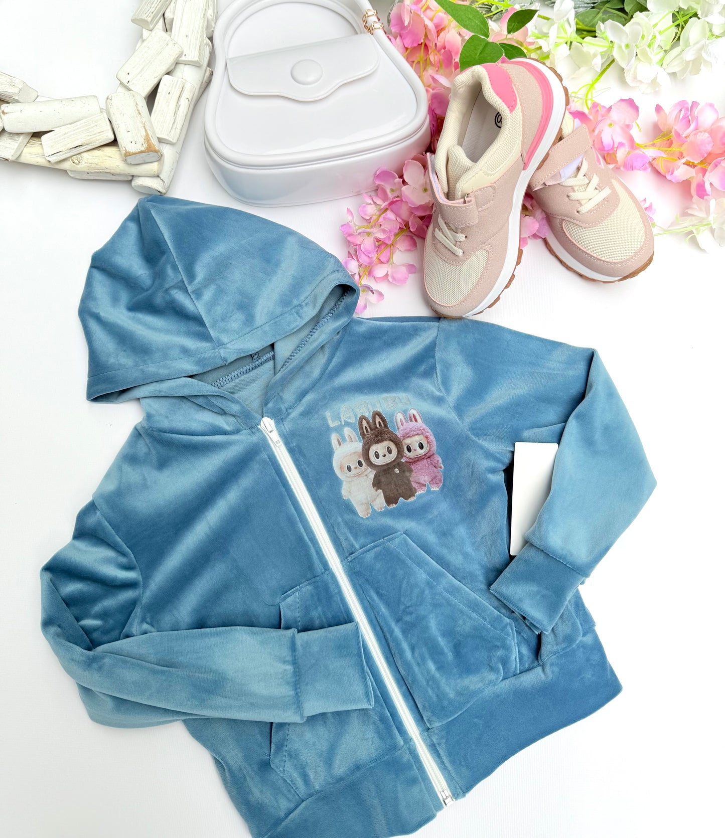 Blue zip hoodie