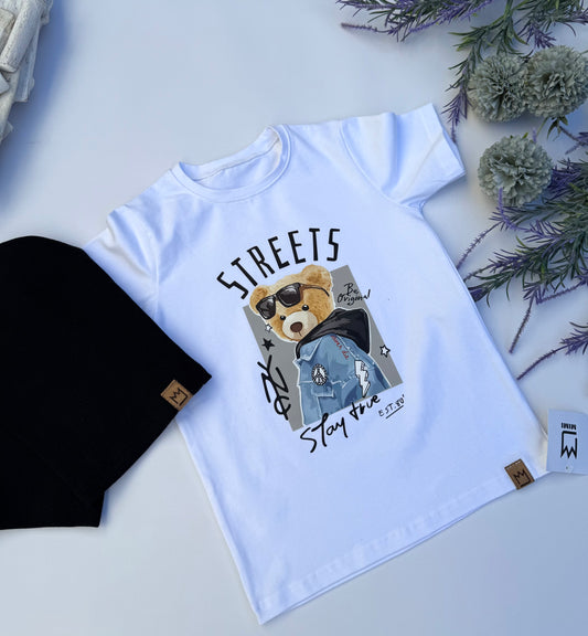 White Teddy t shirt