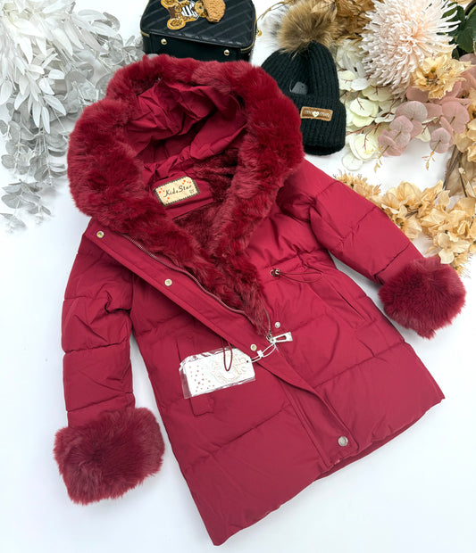Burgundy winter jacket