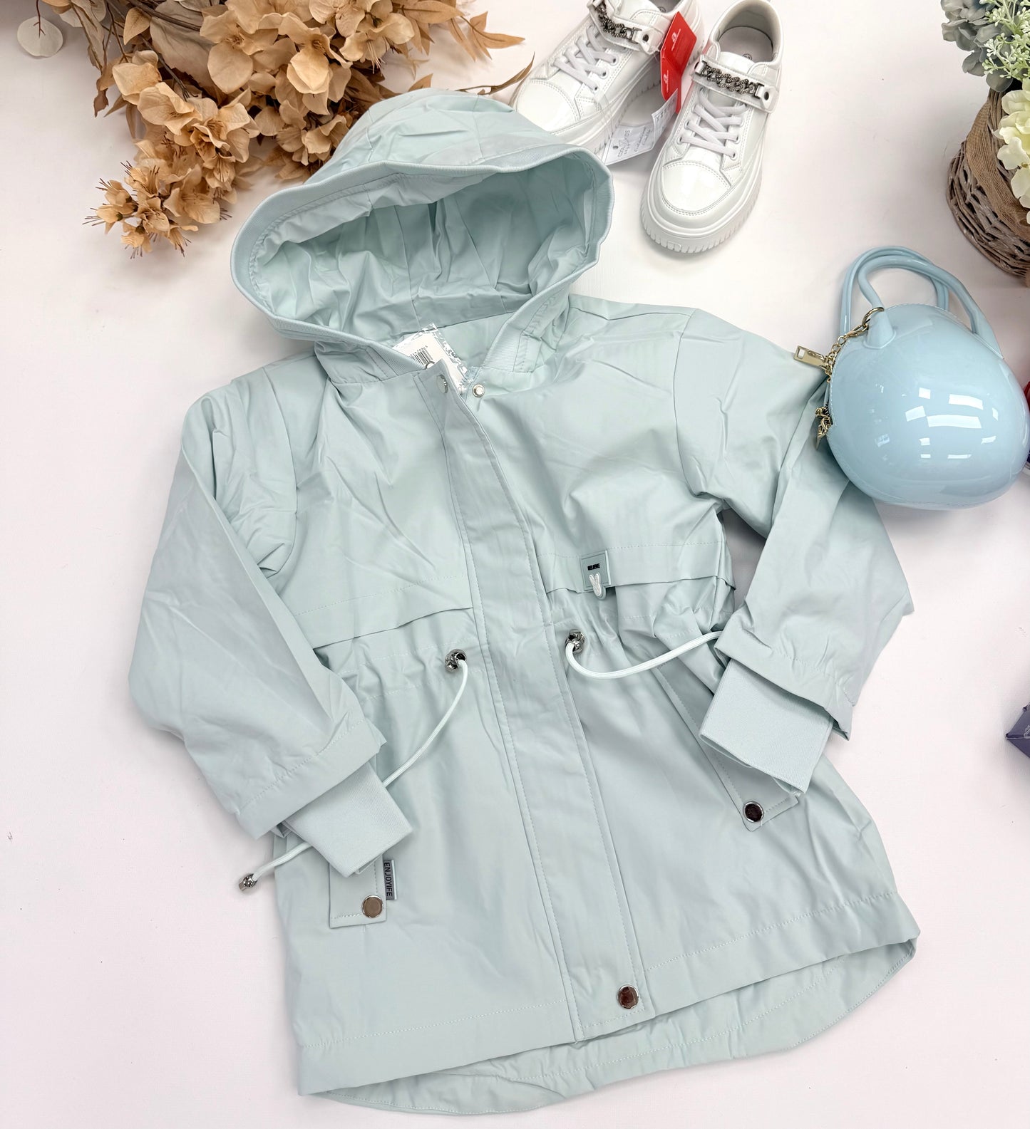 Blue parka jacket