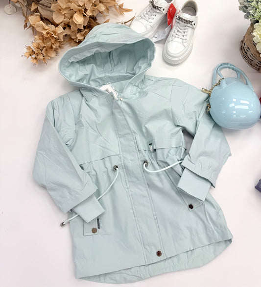 Blue parka jacket