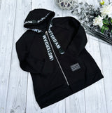 Black long warm hoodie