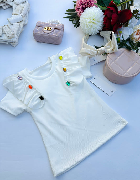 White sparkle  top