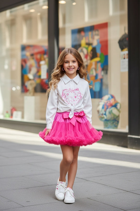Pink tulle skirt