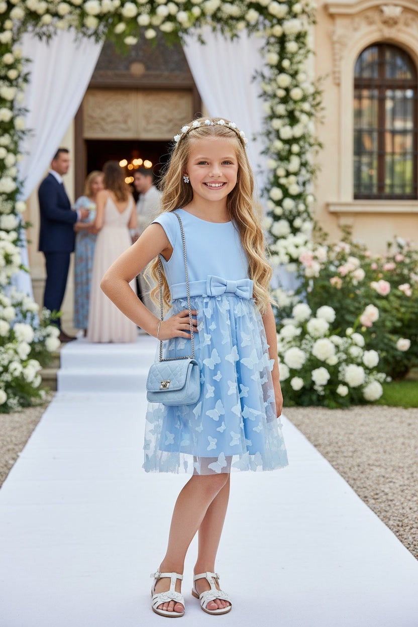 Blue butterfly dress
