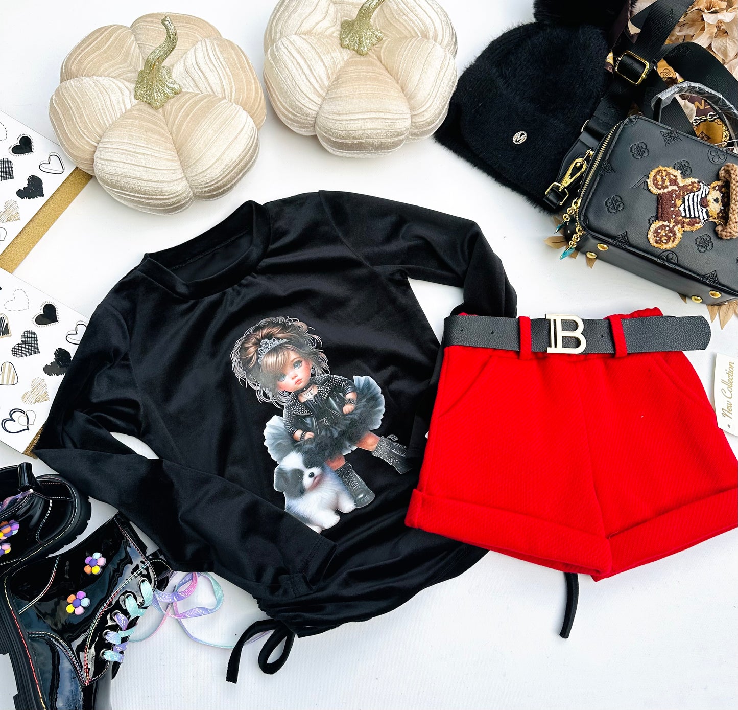 Black velvet top