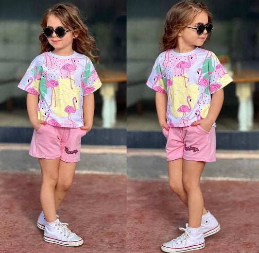 Pink flamingo set