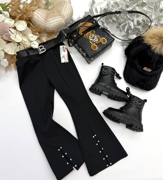 Black flared pants