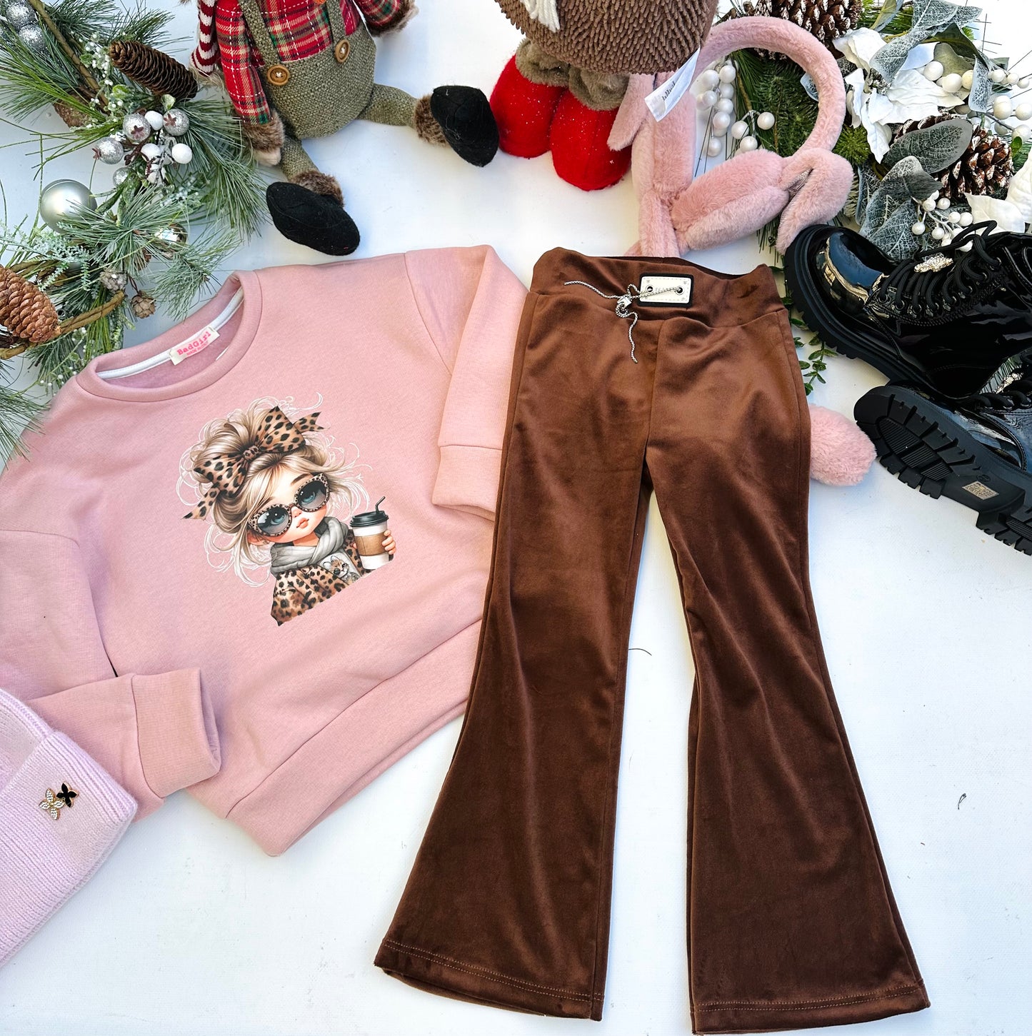 Pink warm sweatshirt