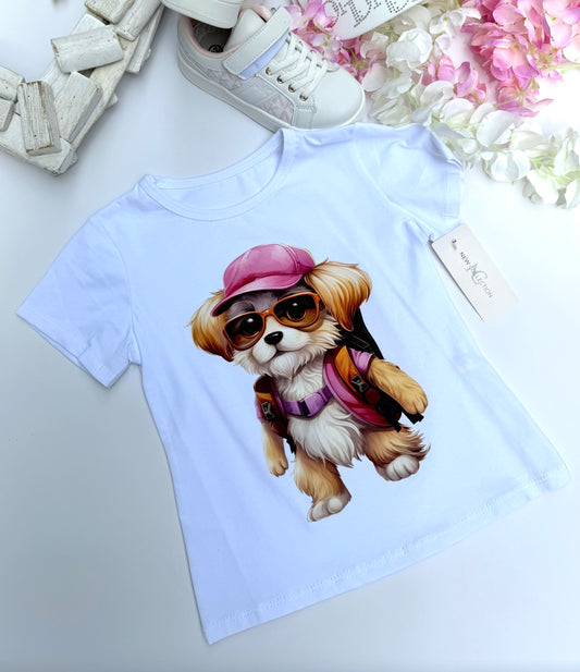 Teddy t shirt ( pink )
