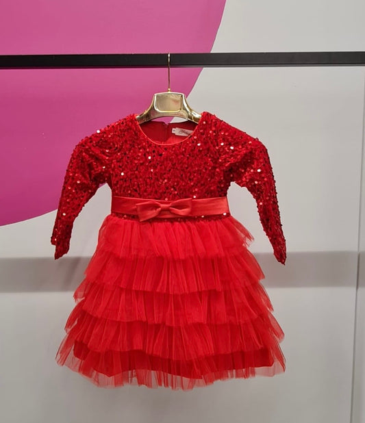 Red sparkle dress