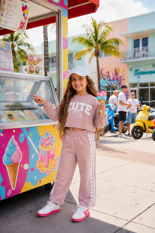 Pink tracksuit