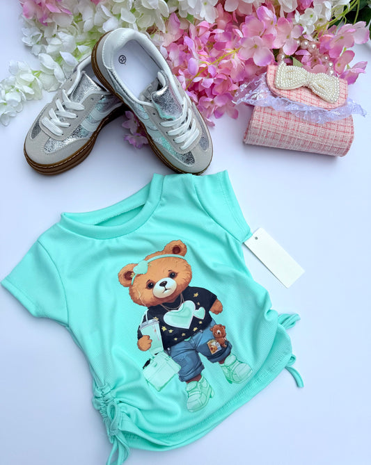 Mint teddy top