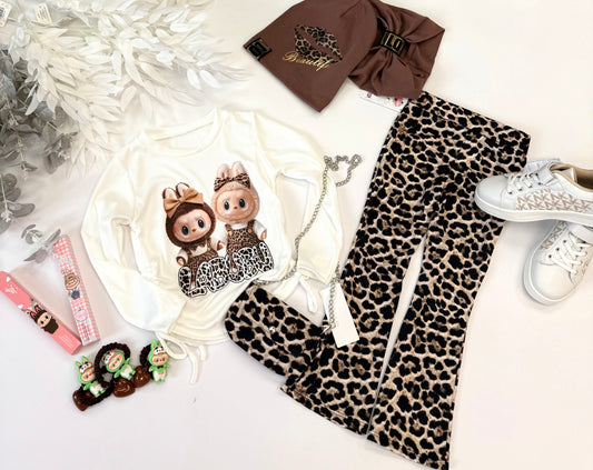 Labubu wild print set