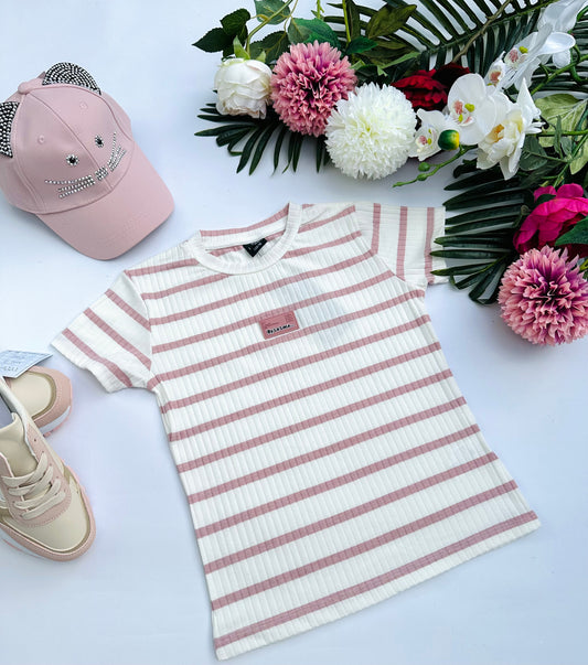 Pink stripes top