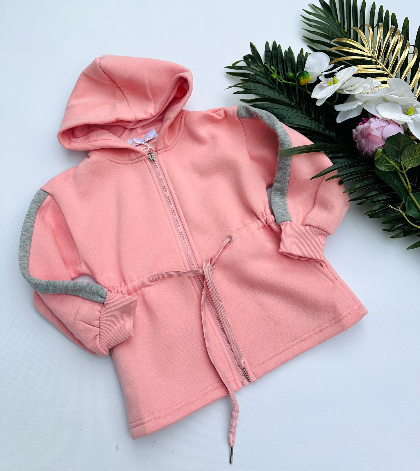 Pink parka hoodie