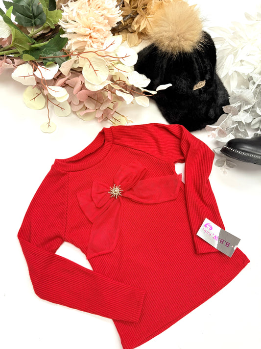 Red bow top