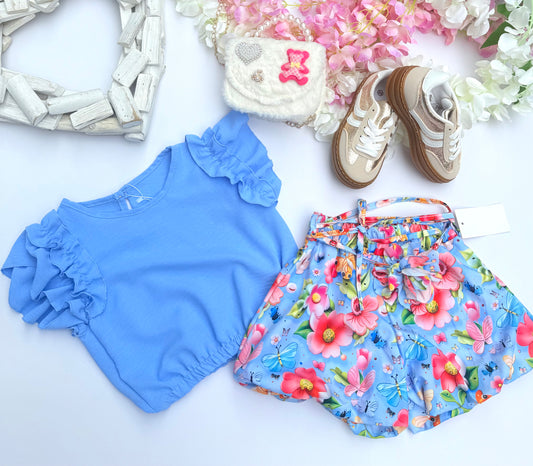 Blue flower set