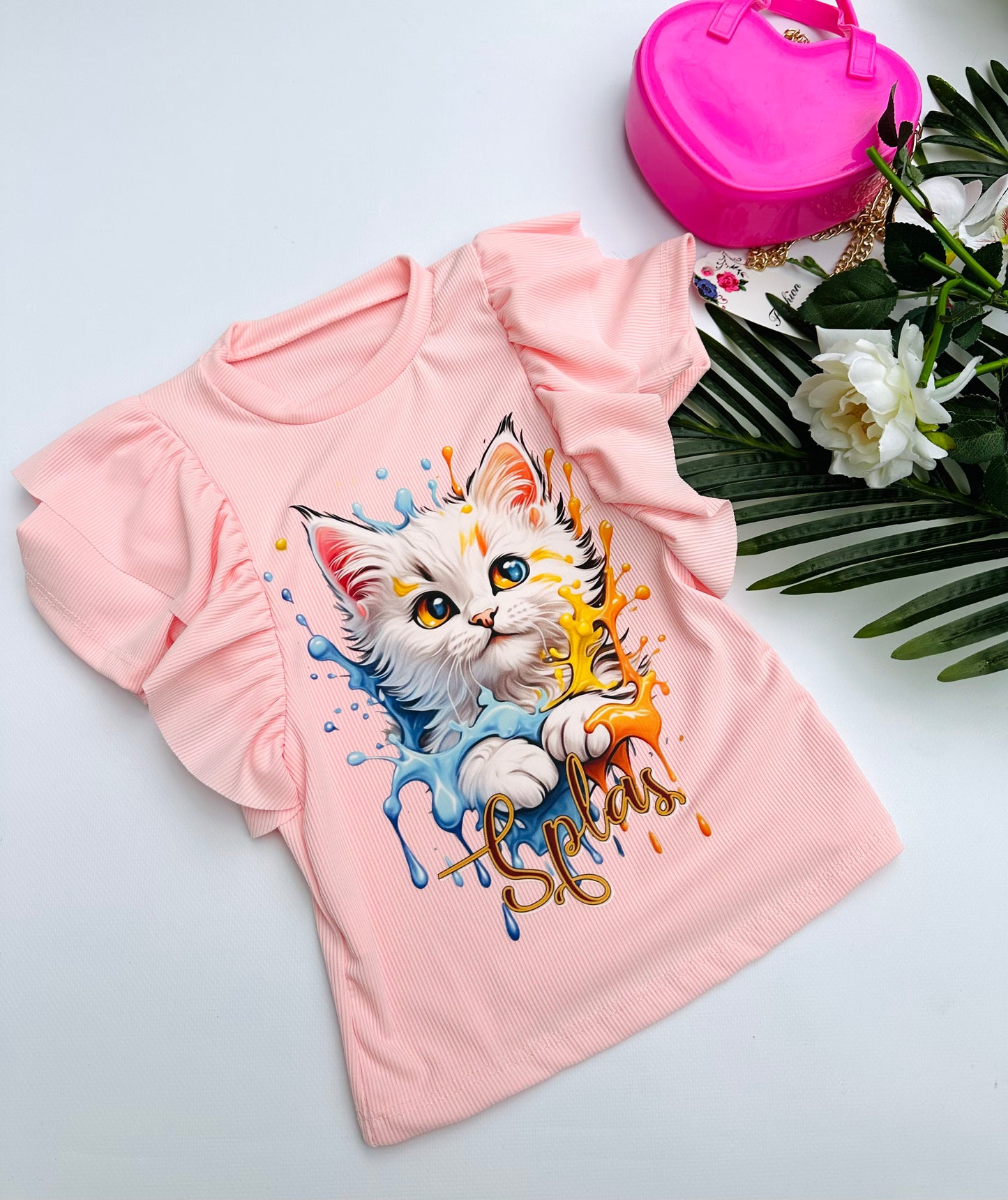 Pink Cat t shirt