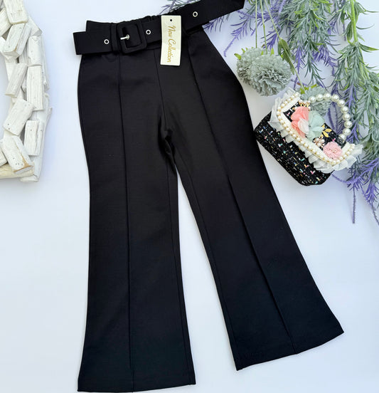 Black flared pants