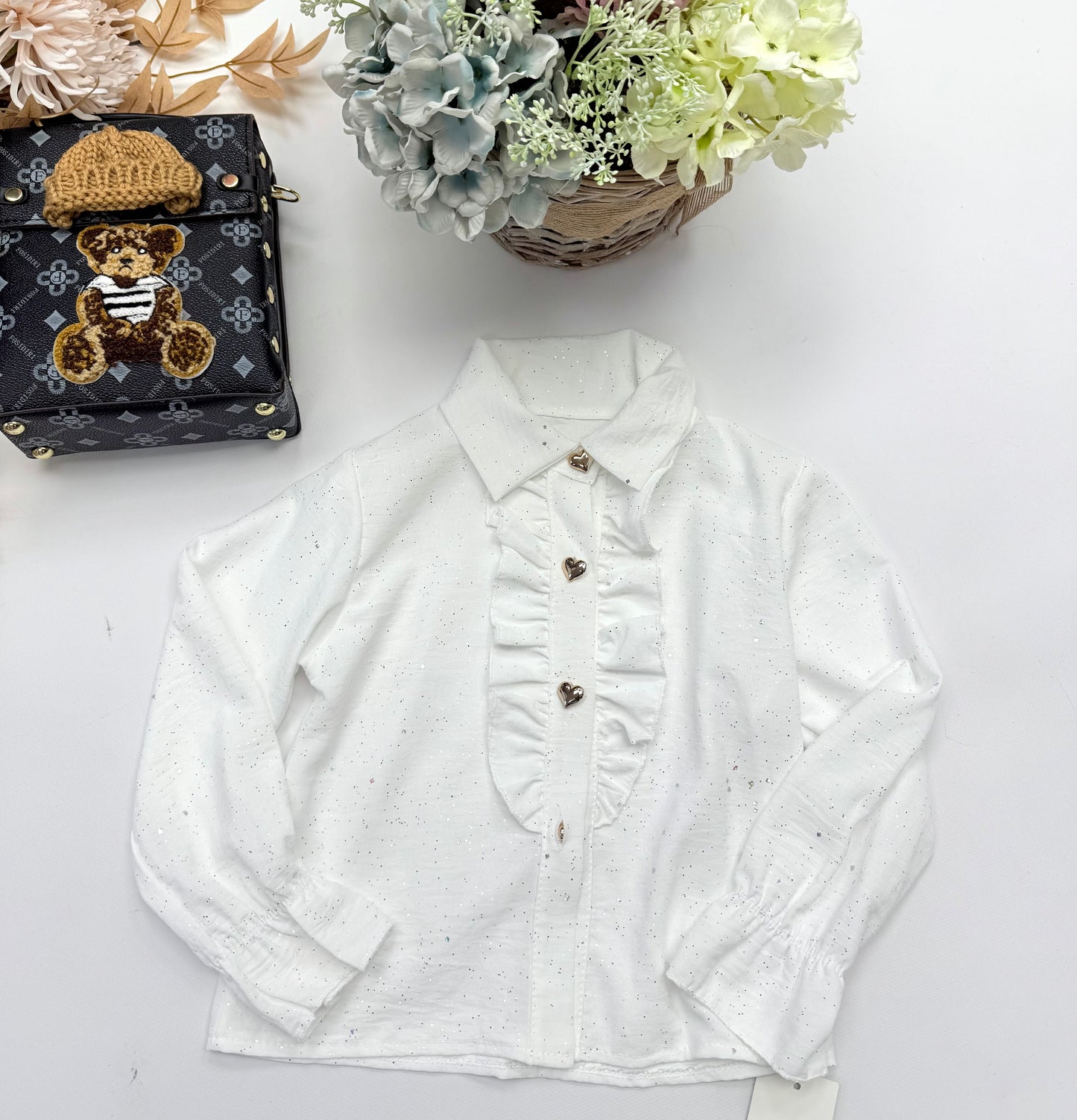 White sparkle shirt