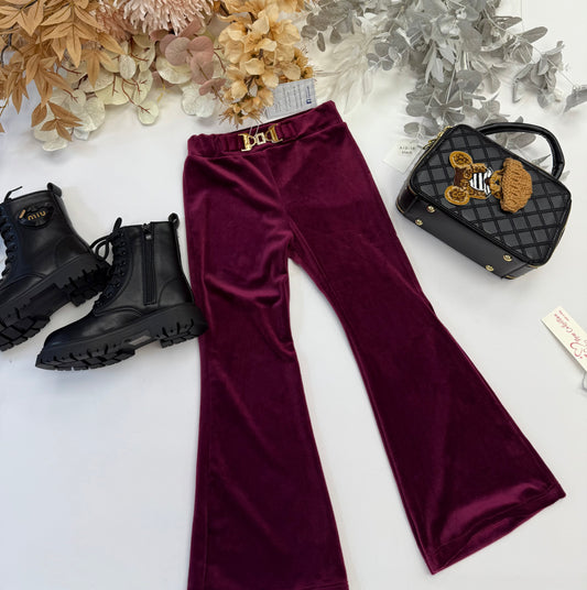 Velvet flared pants