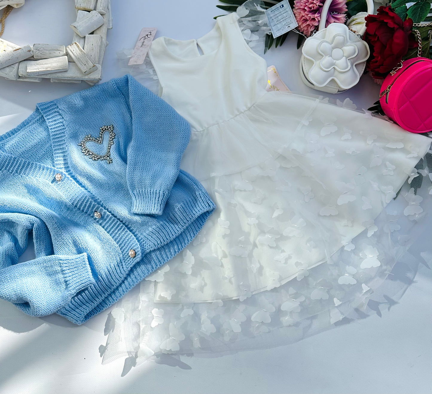 Blue heart cardigan