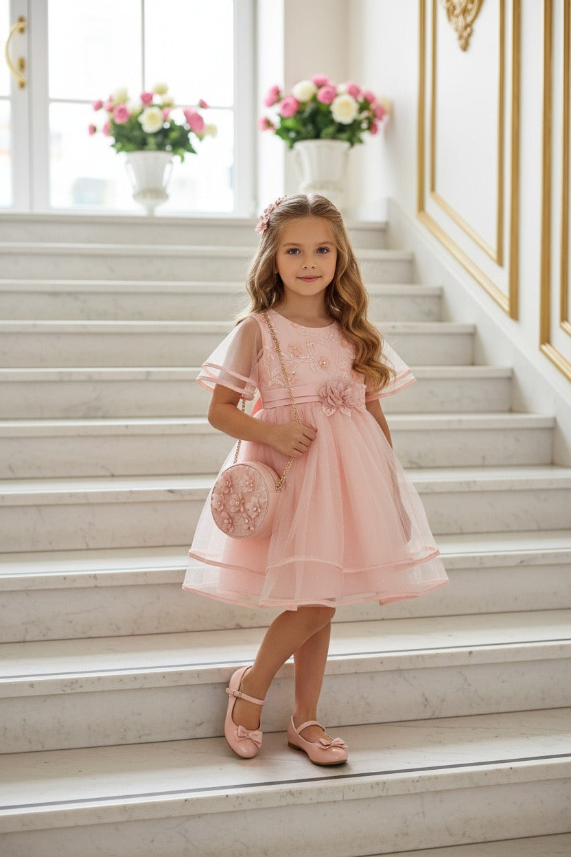 Pink flower dress