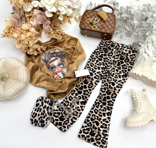 Velvet wild print set