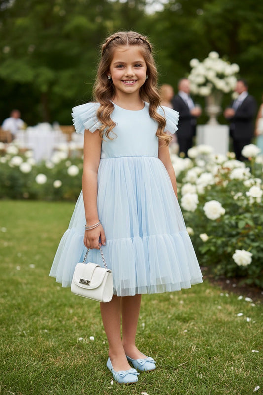 Blue tulle dress