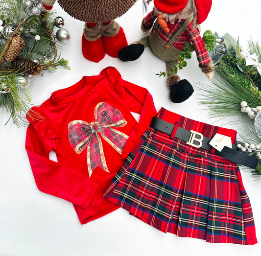 Red tartan set