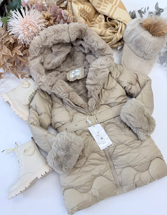 Beige winter jacket