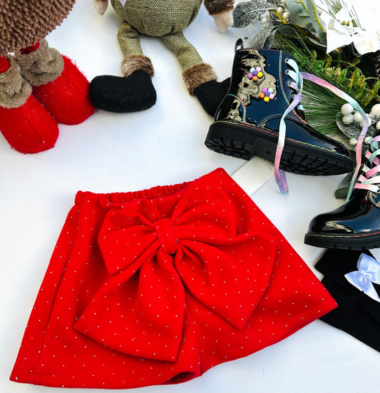 Red bow shorts