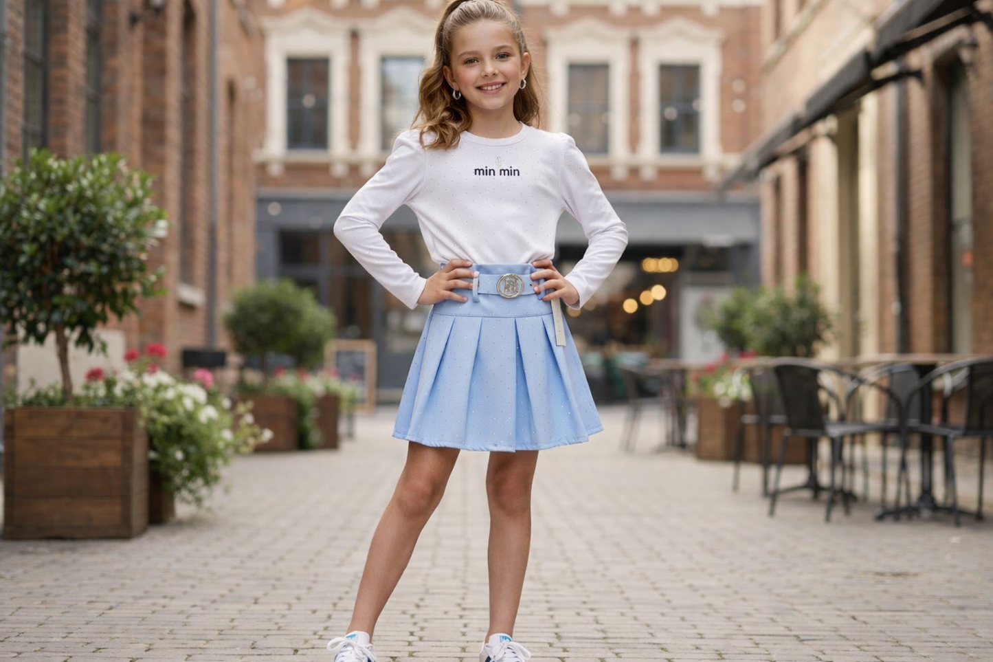 Blue sparkle skirt