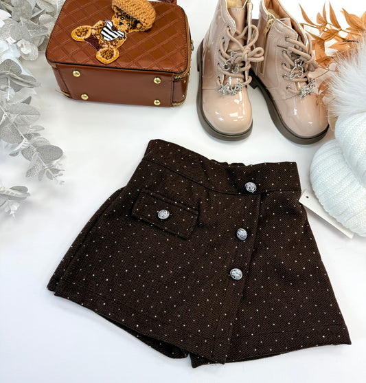 Chocolate sparkle skorts