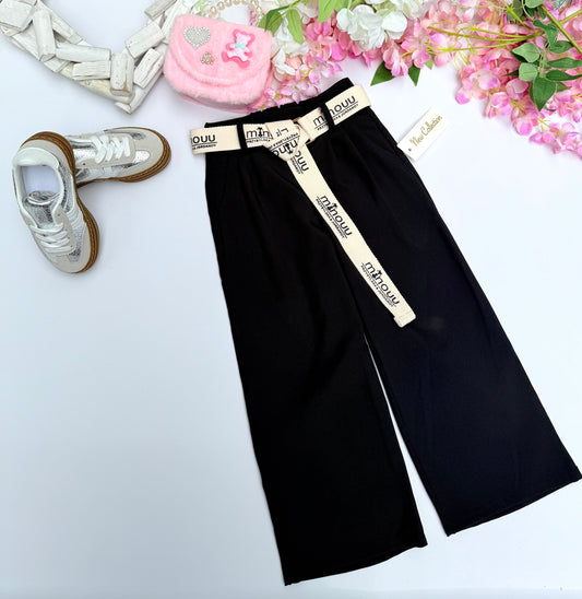 Black wide leg pants