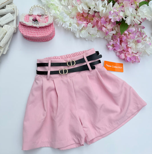 Pink high waist shorts