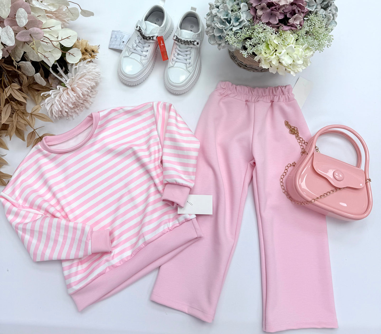 Pink stripes tracksuit