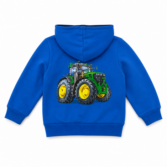 Blue Tractor zip hoodie