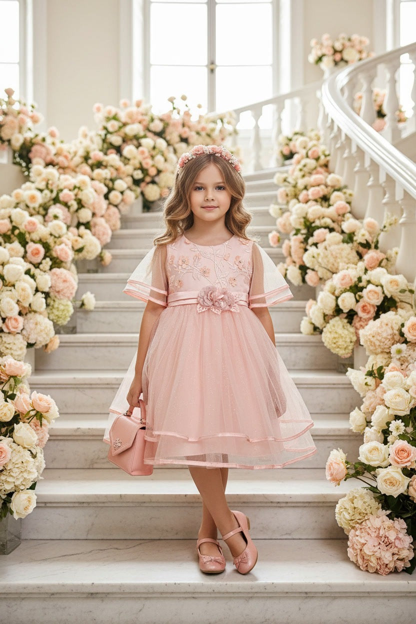 Pink flower dress