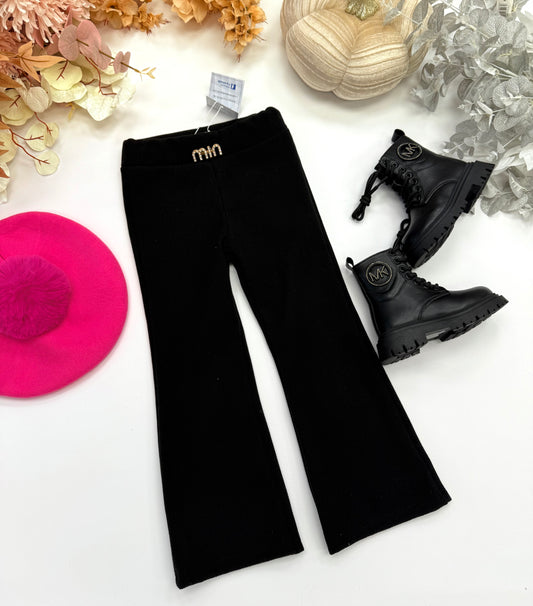 Black flared pants