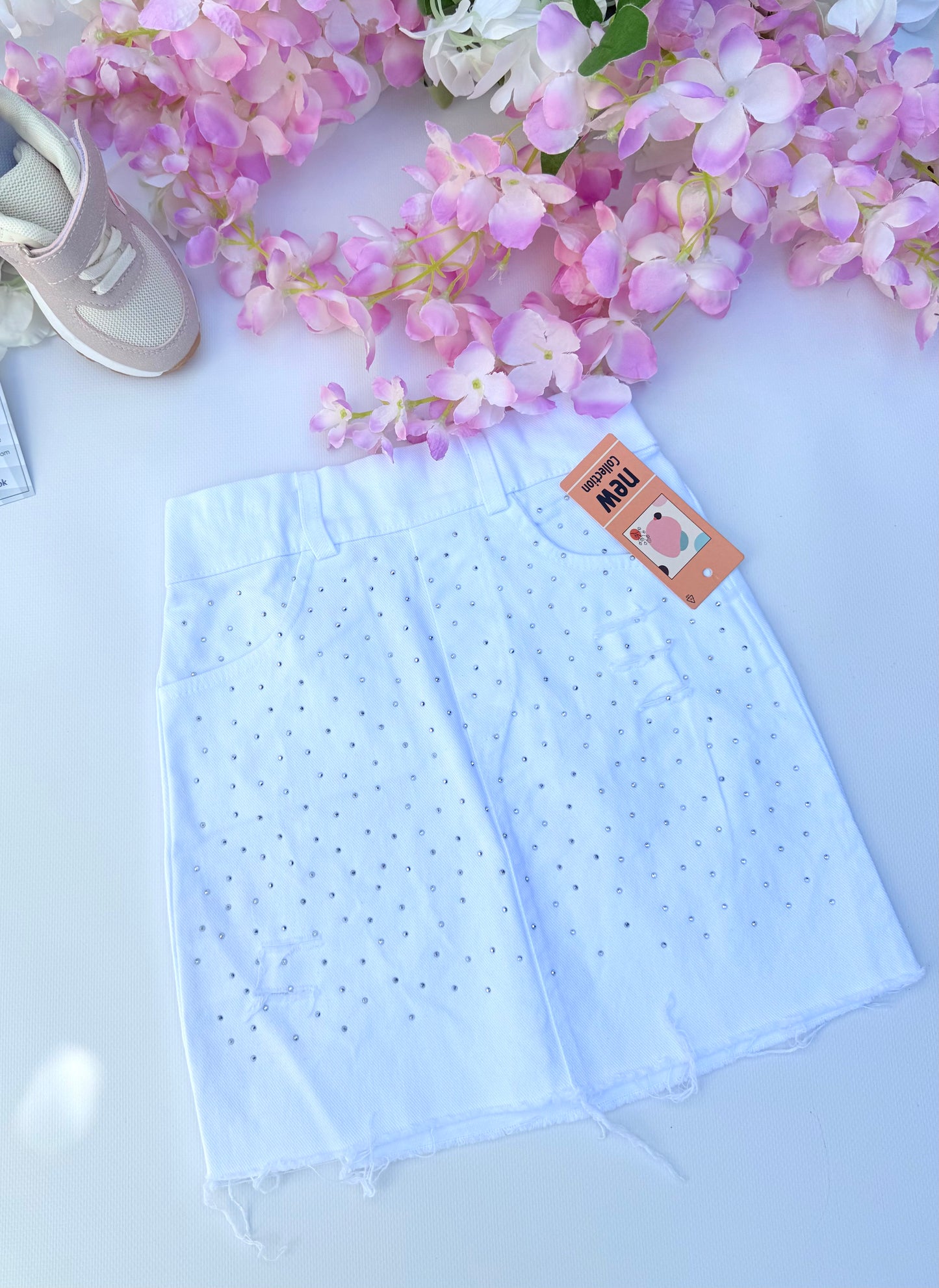 White sparkle  skirt