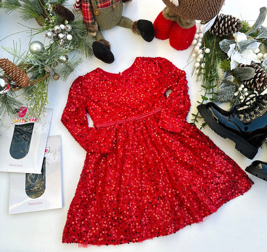 Red sparkle dress