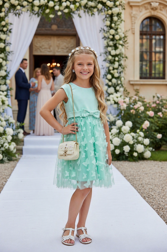 Mint butterfly dress