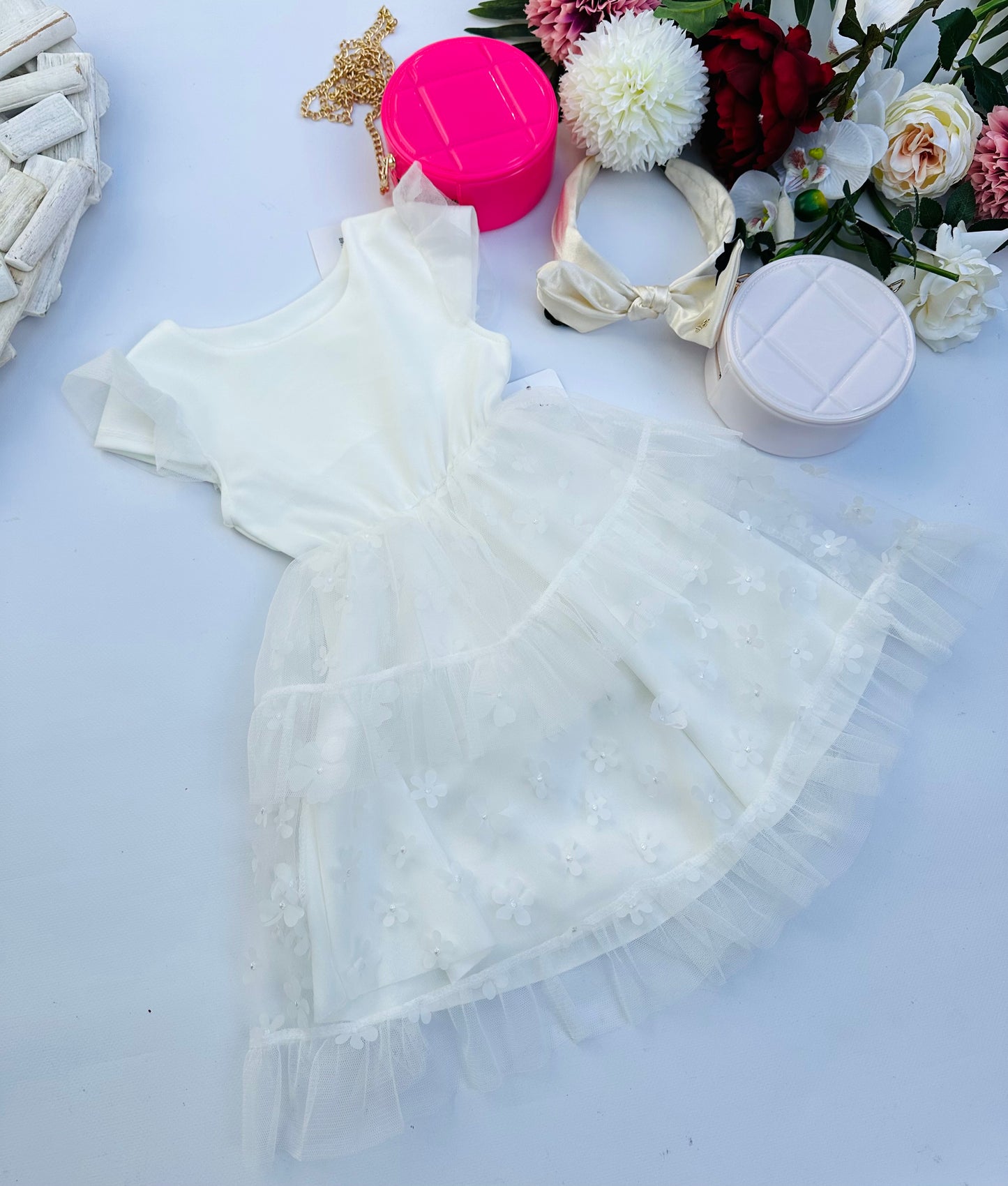 White flower dress