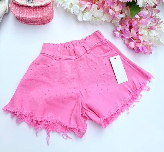 Pink sparkle shorts