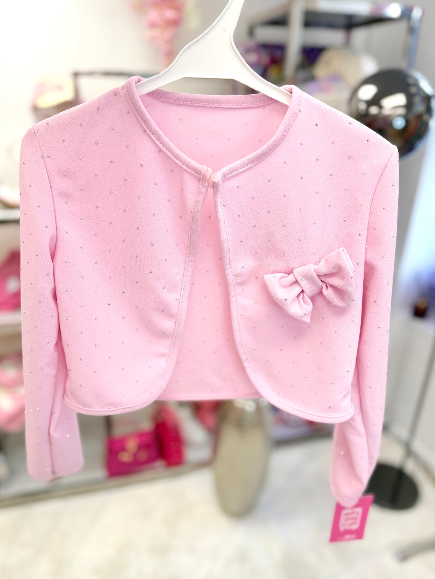 Pink sparkle bolero