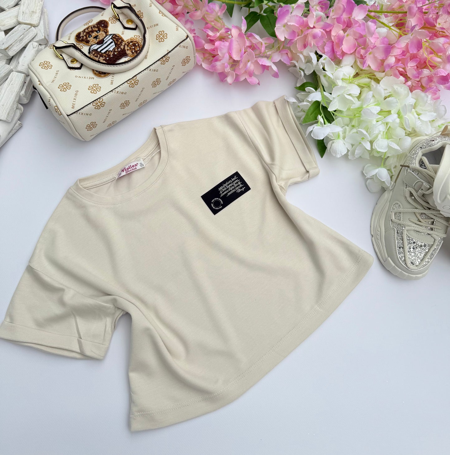 Beige short top