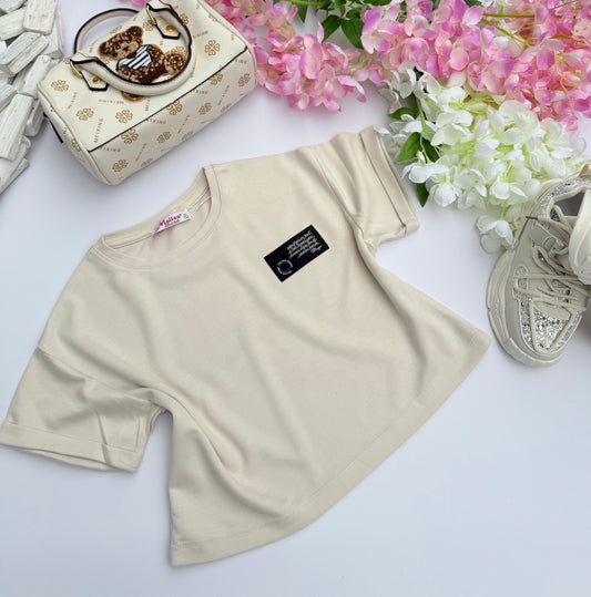 Beige short top