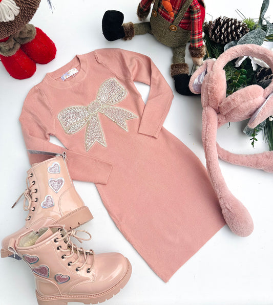 Pink bow dress
